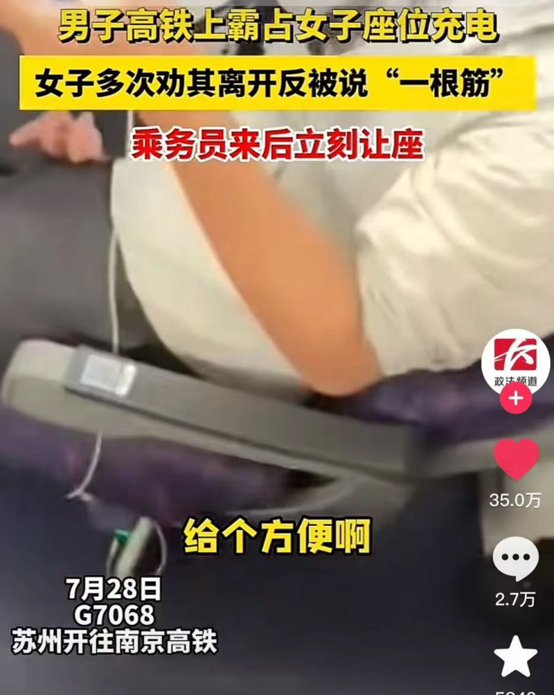 全网疯传的“贵妇”母女火车4分钟事件 是真不要脸(图)